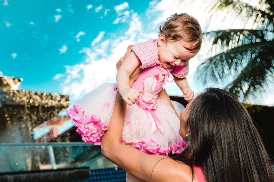 Baby in her mother's arms