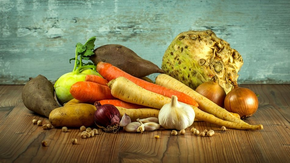 A range of vegetables to be cooked in a multicooker