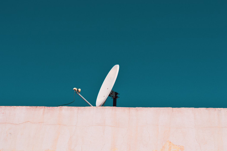 TV aerial on a wall